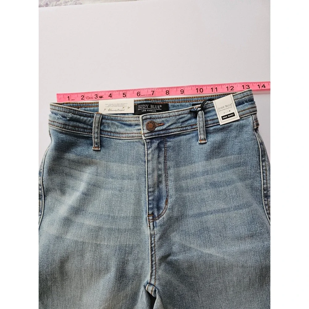 Judy Blue Bootcut Jeans Women‎ 5/27 Blue High Waist Pintuck Pleated Flare NEW